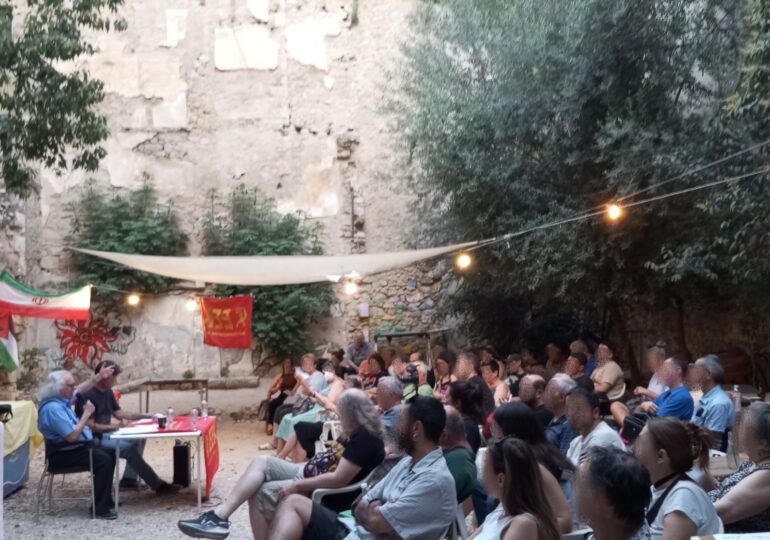 Εικόνες και βίντεο ολόκληρης της εκδήλωσης του ΕΕΚ για  τις εξελίξεις στην Μέση Ανατολή.